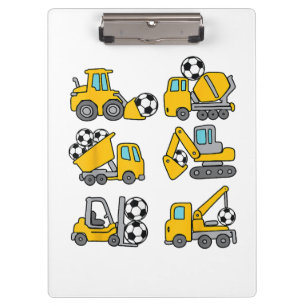 Fußball Ball Kids Fußball Bau TrucksSocce Klemmbrett