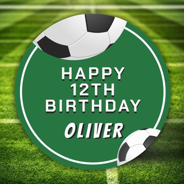 Fußball-Ball-Kindergeburtstag Runder Aufkleber (Von Creator hochgeladen)