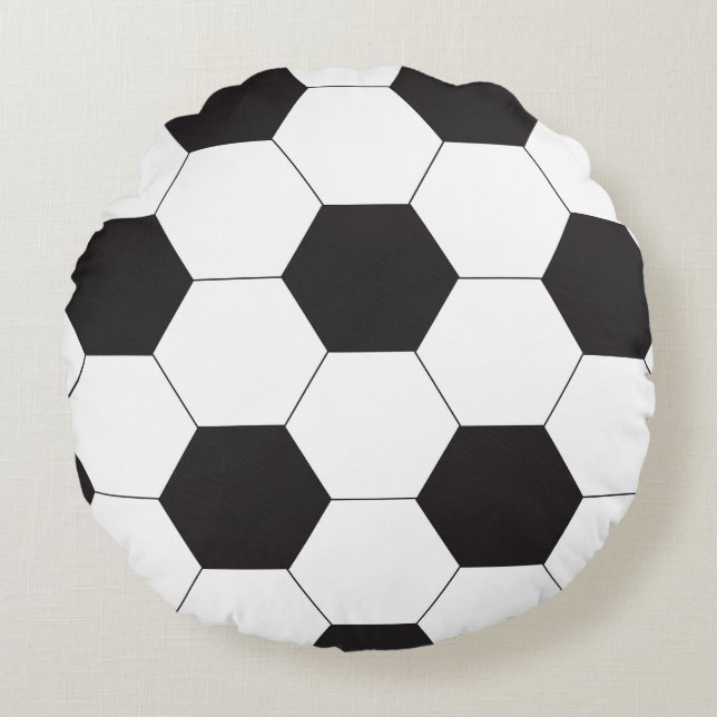 Fußball-Ball-Kissen Rundes Kissen (Vorderseite)