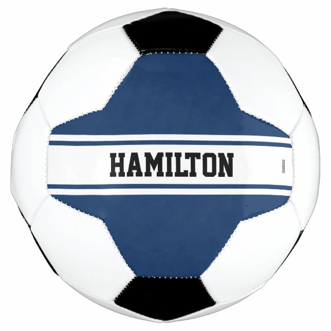 Fußball-Ball mit Namen in beliebiger Farbe HAMbyWG Fußball (Vorderseite)