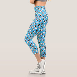 Fußball-Ball-Muster Capri Leggings