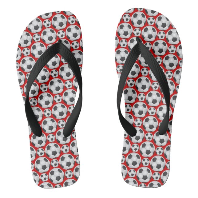 Fußball-Ball-Muster Flip Flops (Fußbett)