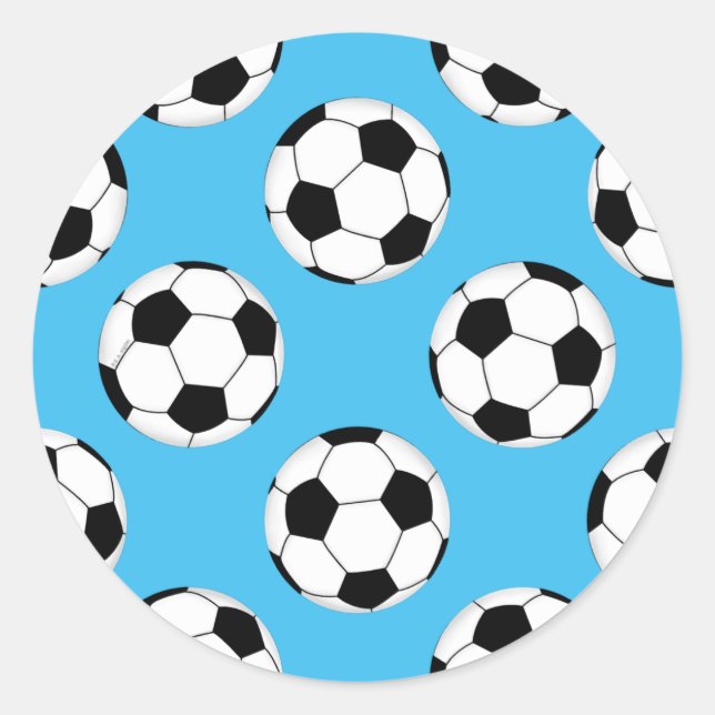 Fußball-Ball-Muster Runder Aufkleber (Vorderseite)