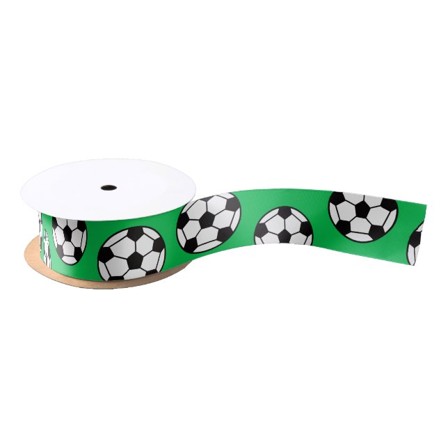 Fußball-Ball-Muster Satinband (Spule)