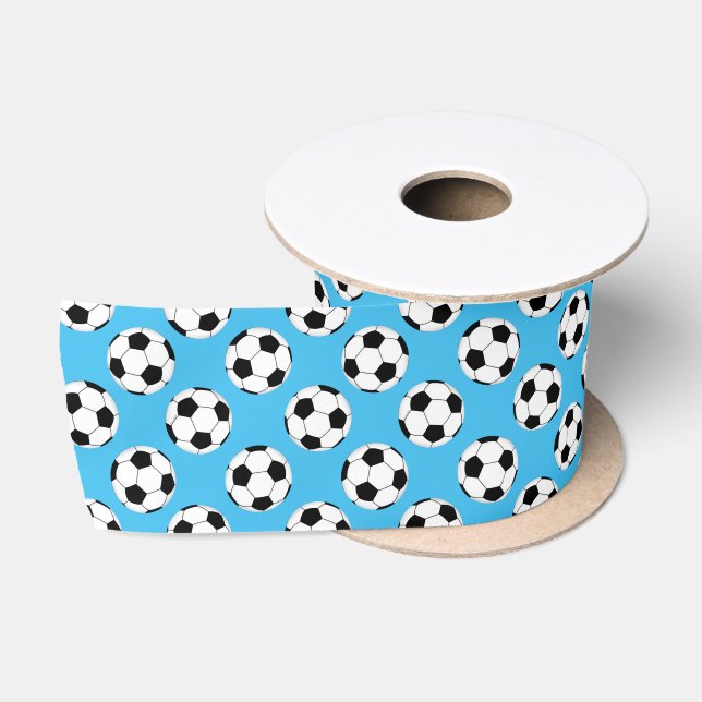 Fußball-Ball-Muster Satinband (Spule)