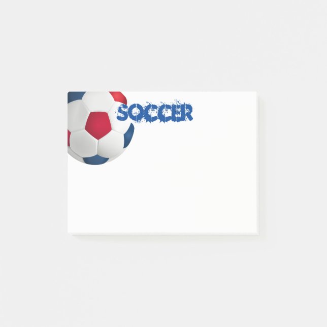 Fußball-Ball - Nachhinweise Post-it Klebezettel (Vorderseite)