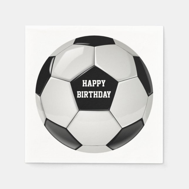 Fußball-Ball Party Papier Napkins Serviette (Vorderseite)