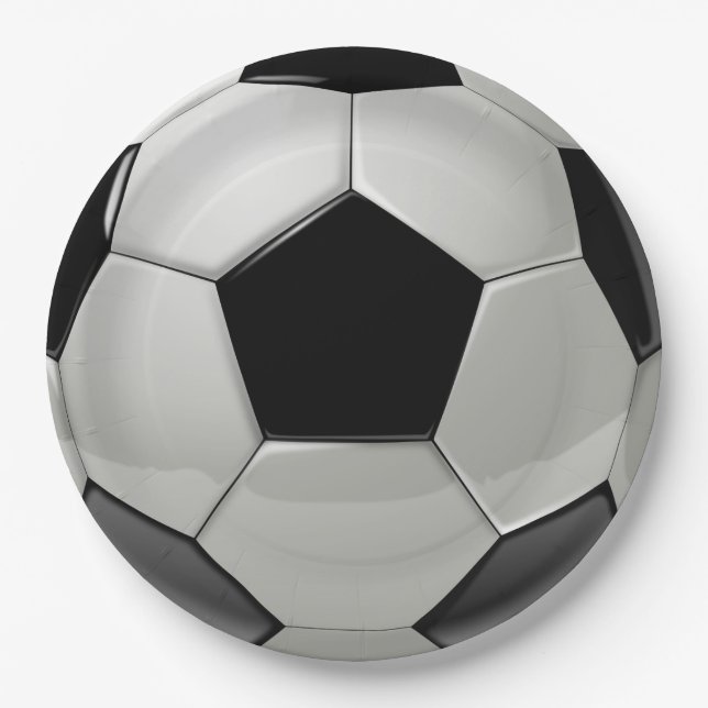 Fußball-Ball-Party-Papier-Teller Pappteller (Vorderseite)