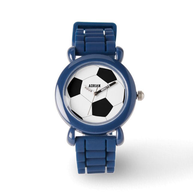 Fußball-Ball Personalisiert Armbanduhr (Vorderseite)