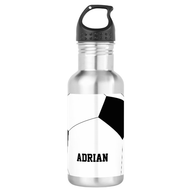 Fußball-Ball Personalisiert Edelstahlflasche (Vorderseite)