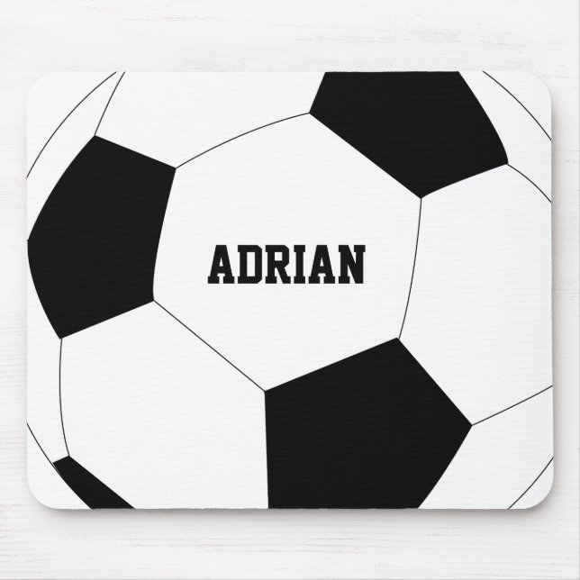 Fußball-Ball Personalisiert Mousepad (Vorne)