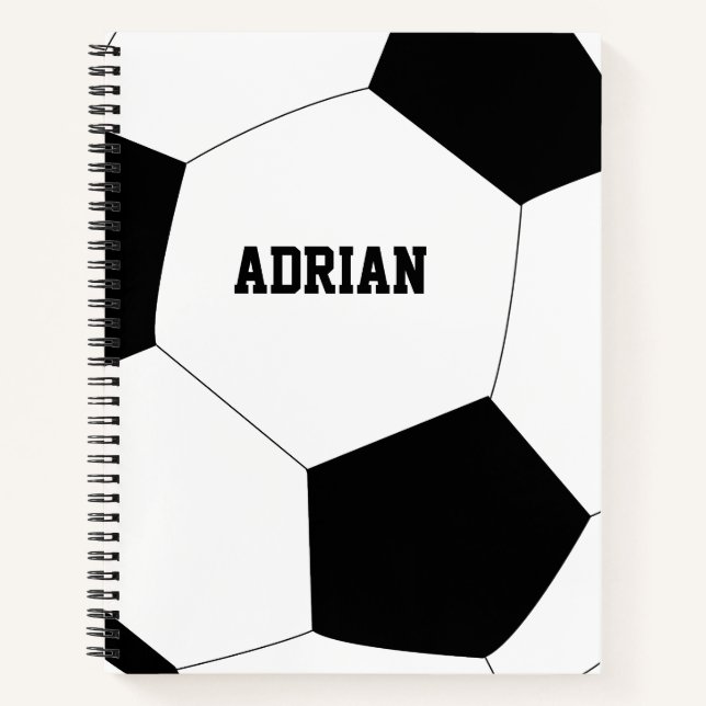 Fußball-Ball Personalisiert Notizbuch (Vorderseite)