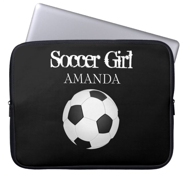 Fußball-Ball Personalisierter Lap Top Cover Gesche (Vorderseite)