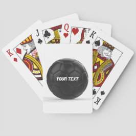 Fußball-Ball-personalisierter Text Spielkarten