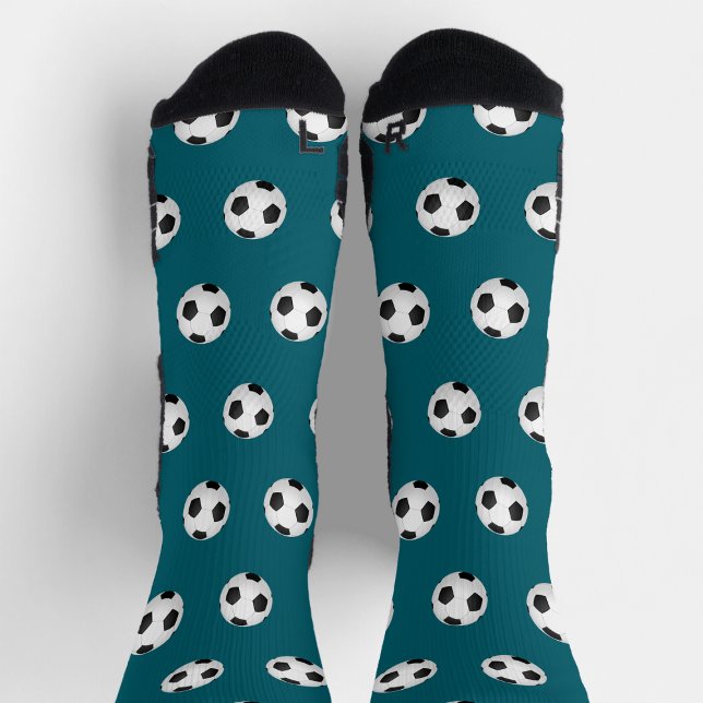 Fußball Ball schien glücklich bunt Socken (Soccer Ball Themed Happy Colorful Socks)