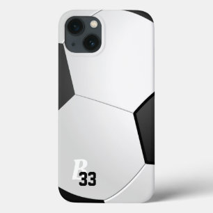 Fußball-Ball-Spielnummer Monogramm Case-Mate iPhone Hülle