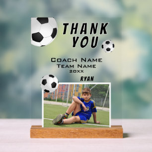 Fußball Ball Sports Coach Foto Vielen Dank Acrylschild