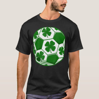 Fußball Ball St Patricks Day Kleeblatt T-Shirt