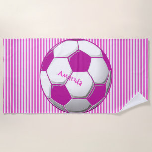 Fußball Ball Streifen Design Strandtuch