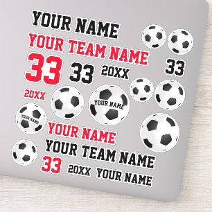 Fußball Ball Team Name Fußball Fußball Fußball Fuß Aufkleber