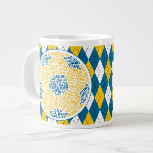 Fußball-Ball-Typografie Jumbo-Tasse