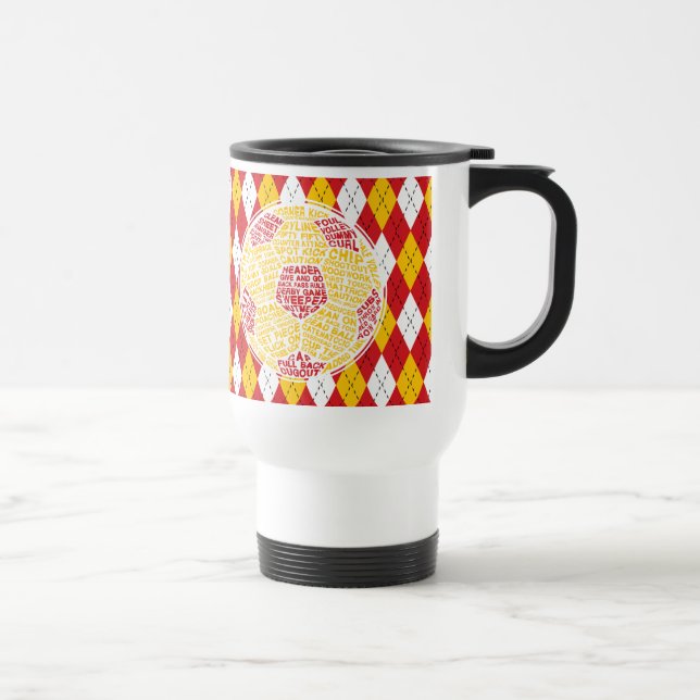 Fußball-Ball-Typografie Reisebecher (Rechts)