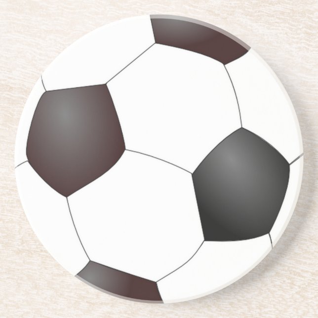 Fußball-Ball-Untersetzer Sandstein Untersetzer (Vorne)