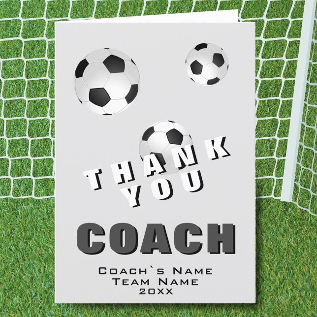 Fußball Ball Vielen Dank Coach Card Dankeskarte (Von Creator hochgeladen)