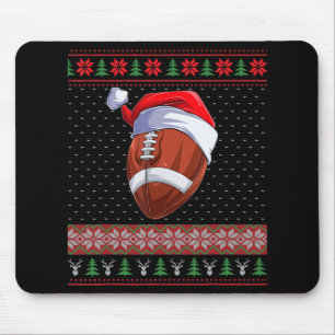 Fußball Ball Weihnachtsmannmütze Weihnachts Spaß B Mousepad