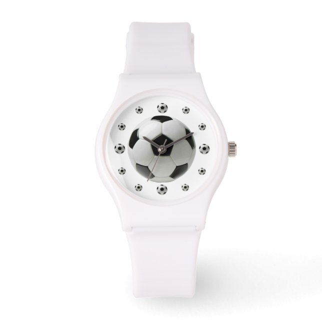Fußball-Ball White Sporty Watch Armbanduhr (Vorderseite)