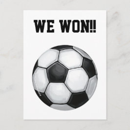 Fußball Ball, Wir gewinnen! Postkarte