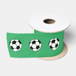 Fußball-Ball Zeichnend auf grünem Background Satinband