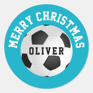 Fußball Bälle Kinder Name Weihnachten Runder Aufkleber