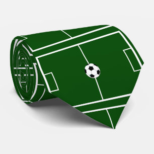 Fußball-Balls Fußball-Feld Print Necktie 2 Krawatte