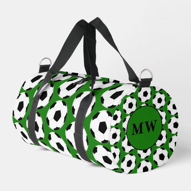 Fußball-Balls Gemustert Duffle Bag (Linke Seite)