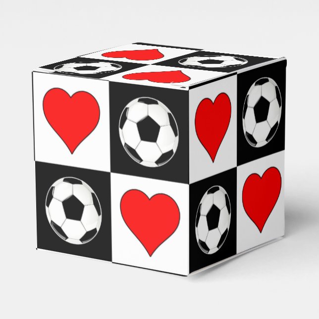 Fußball-Balls & Herz-Geschenkboxen für Fußball-Spi Geschenkschachtel (Vorderseite)