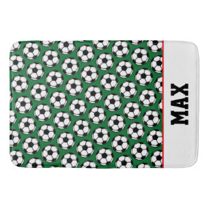 Fußball Balls Kinder NAME Sport Dekoration Spaß Badematte