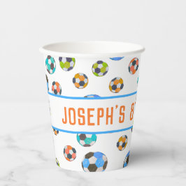 Fußball-Balls-Kindergeburtstag Pappbecher
