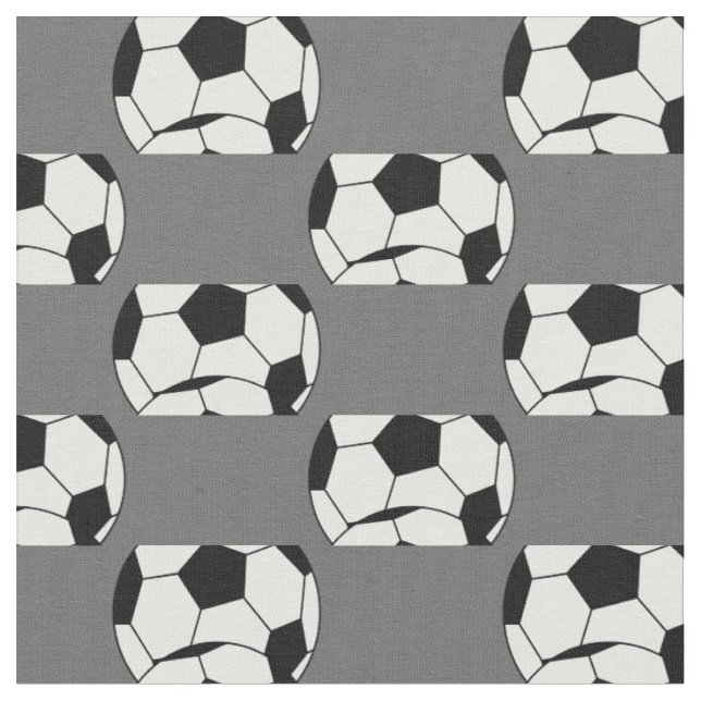 Fußball Balls Sportgrau Stoff (Nahaufnahme)