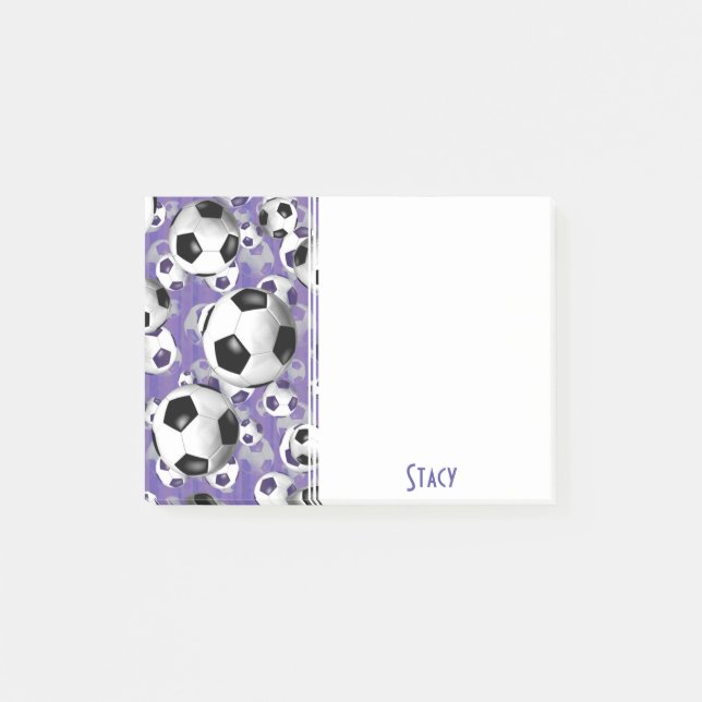 Fußball Ballz! Mädchenfußball Post-it Klebezettel (Vorderseite)