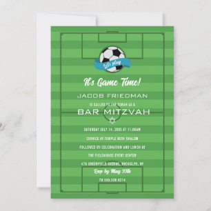 Fußball Bar Mitzvah Einladung Sportthema