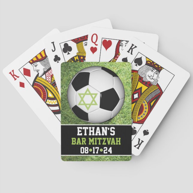 Fußball-Bar Mitzvah Spielkarten (Rückseite)