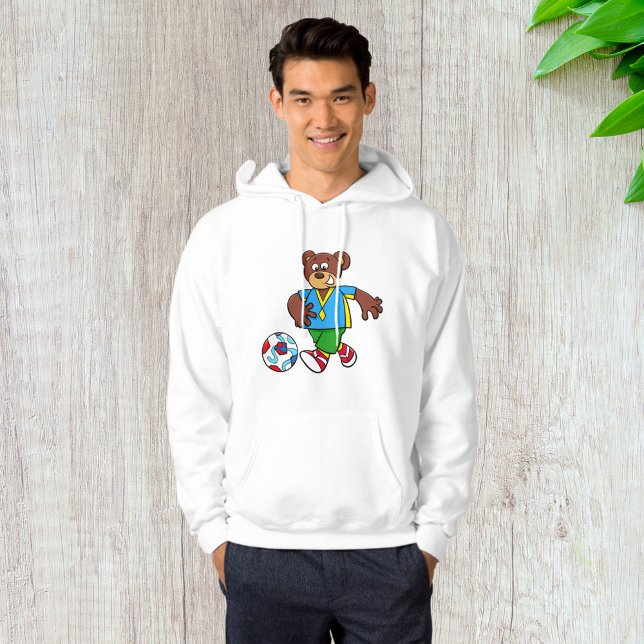 Fußball-Bären spielen Fußball im Sportraum Hoodie (Von Creator hochgeladen)