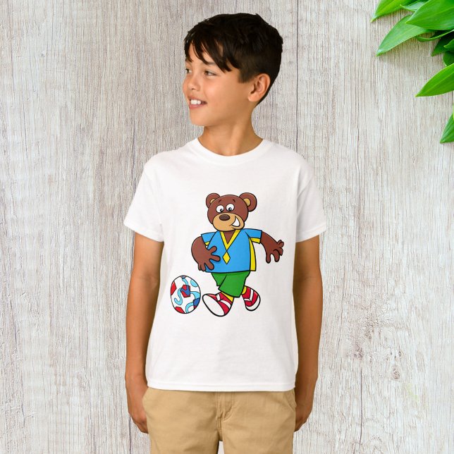 Fußball-Bären spielen Fußball im Sportraum T-Shirt (Von Creator hochgeladen)