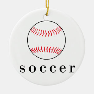 Fußball Baseball Lustig Komisches Sport T-Shirt Keramik Ornament