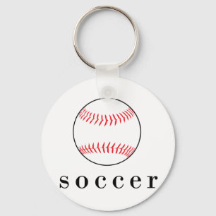 Fußball Baseball Lustig Komisches Sport T-Shirt Schlüsselanhänger