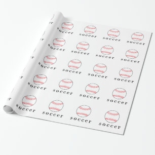 Fußball Baseball Lustiges Komisches Sport T-Shirt Geschenkpapier