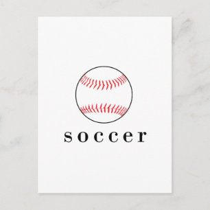 Fußball Baseball Lustiges Komisches Sport T-Shirt Postkarte