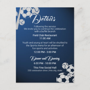 Fußball Baseball Sport Bar Mitzvah Details und Inf Einladung
