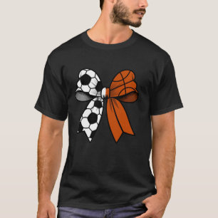 Fußball Basketball Coquette Bow Funny Soccer Korb T-Shirt